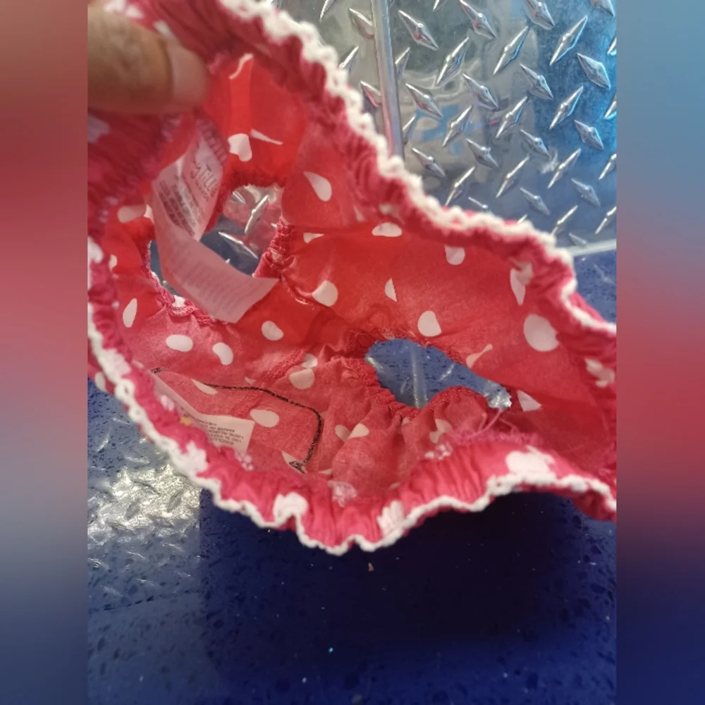 Tiny Tillia by Avon cow polka dots diaper cover Pink and White